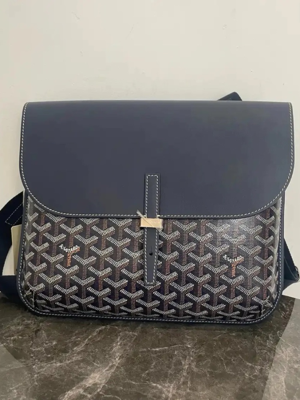 GOYARD Citadin blue coated canvas print crossbody bag